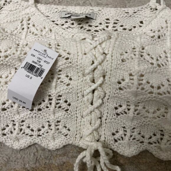 new american eagle crochet crop top tank top - Picture 5 of 5